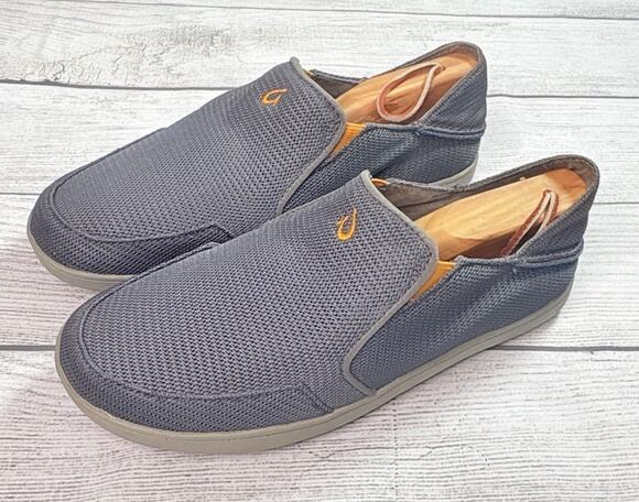 OluKai Other - Olukai Mens Nohea Mesh Low Top Round Toe Gray Slip On Shoes Size 8